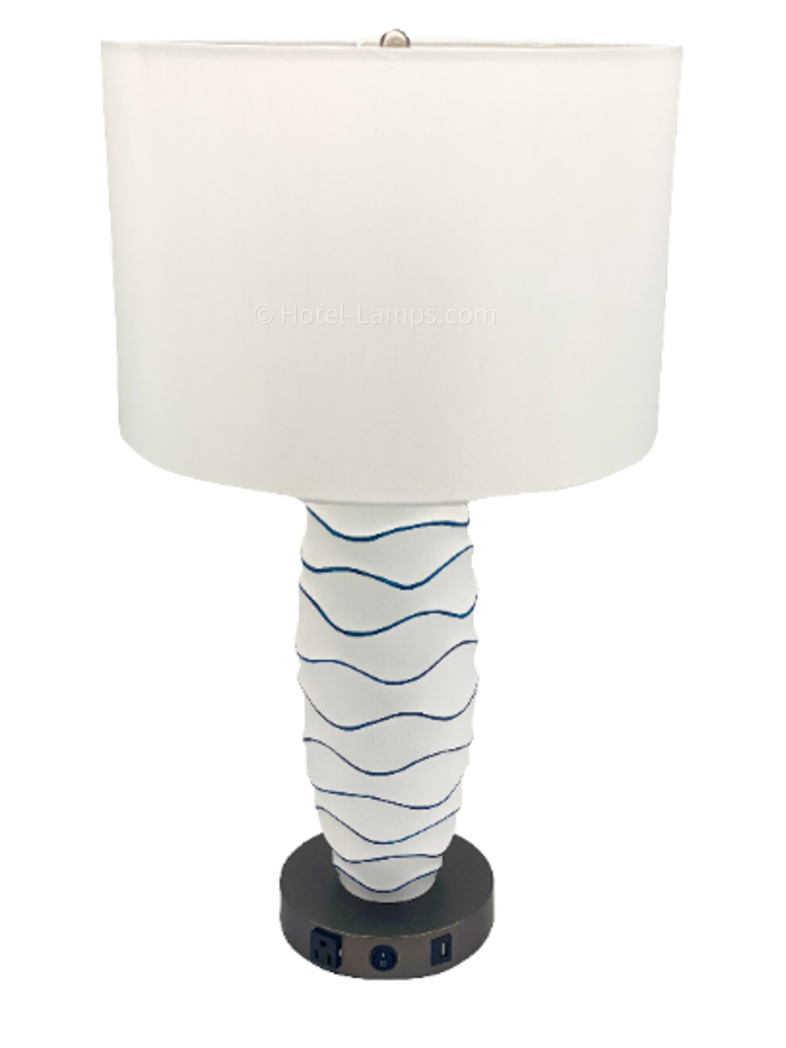 Coastal Blue Wave Table Lamp